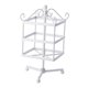 thumbnail image 3 of Organizador de joyas de 3 niveles con soporte de hierro para pendientes, elegante colgador para pendientes de moda. Blanco, 3 of 9