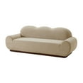 thumbnail image 3 of Christopher Knight Home 88" Cloud Curved Sofa, Modern Chenille Upholstered 3 Seater Couch, Nomad, 3 of 7