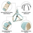 thumbnail image 2 of Plutus Pet Cotton Hemp Step In Dog Harness, Sustainable, Lightweight and Escape-Proof, Easy Walk Dog Harness for Puppy Small Medium and Large Dogs, Light Blue, L, 2 of 7