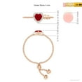 thumbnail image 4 of ANGARA Natural Heart-Shaped Ruby Bolo Ring with Diamond Halo in 14K Rose Gold for Women (Size-4mm) | July Birthstone Jewelry for Her, 4 of 9