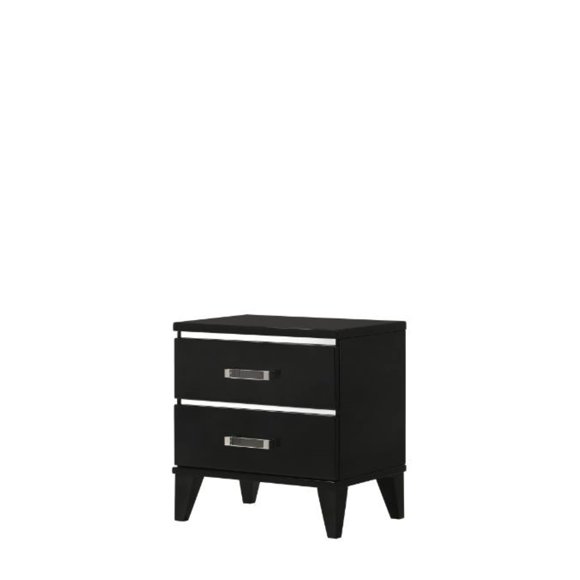 Mesita de noche Gadgetbucket Ergode, color negro, 24 x 10 x 13 cm, 4 compartimentos