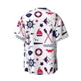thumbnail image 2 of Fotbe Sailing Marine Travel print Short Sleeve Button Down Shirts for Men Casual Summer Beach Wrinkle Free Shirt-, 2 of 7