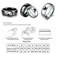 thumbnail image 4 of Men Women Yin Yang Sign Band Fashion Titanium Steel Ring Lover Couple Jewelry, 4 of 6