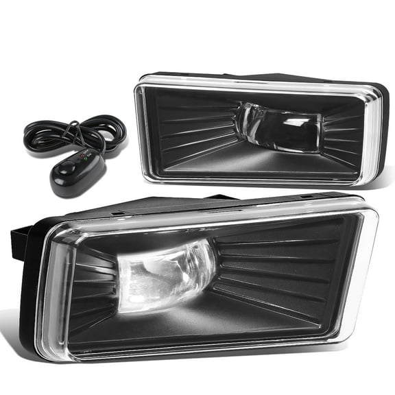 DNA Motoring For 2007-2015 Silverado Sierra High-Power LED Projector Fog Light Kit w/Wiring Harness Switch