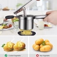 thumbnail image 3 of Presse-purée Multi-Usage, Presse-Purée Manuel en Acier Inoxydable avec 3 Disques Interchangeables pour Purée de Pommes de Terre Jus Citron, 3 of 4