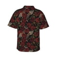 thumbnail image 3 of Picia Fishbone Rose Gentle Cotton Regular Fit Short Sleeve Casual Hawaiian Shirt for Men-XX-Large, 3 of 9