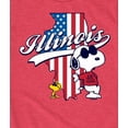thumbnail image 3 of Peanuts - Illinois American Flag Snoopy And Woodstock - Toddler And Youth Short Sleeve Graphic T-Shirt, 3 of 6
