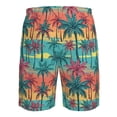 thumbnail image 6 of Kdxio Hawaii Palms Pattern Mens Casual Shorts - Drawstring Summer Beach Sports Shorts for Men, 6 of 9