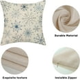 thumbnail image 3 of Christmas Pillow Covers 16x16 Inch 2 Pcs Dusty Blue Grey Geometric Snowflake Decor Throw Pillows Winter Xmas Holiday Rustic Farmhouse Decoration Pillowcase Linen Cushion Cover for Couch Sofa, 3 of 6
