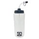 thumbnail image 1 of Botella de agua de 1 litro con pajita | Botella de agua de hockey con pajita larga | Botellas fáciles de apretar + agarre integrado para los dedos | Botella de agua deportiva sin BPA para fútbol, ​​la, 1 of 6