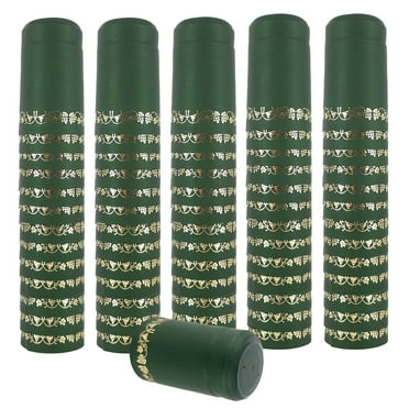 Green With Gold Grapes PVC Shrink Capsules-500 Count
