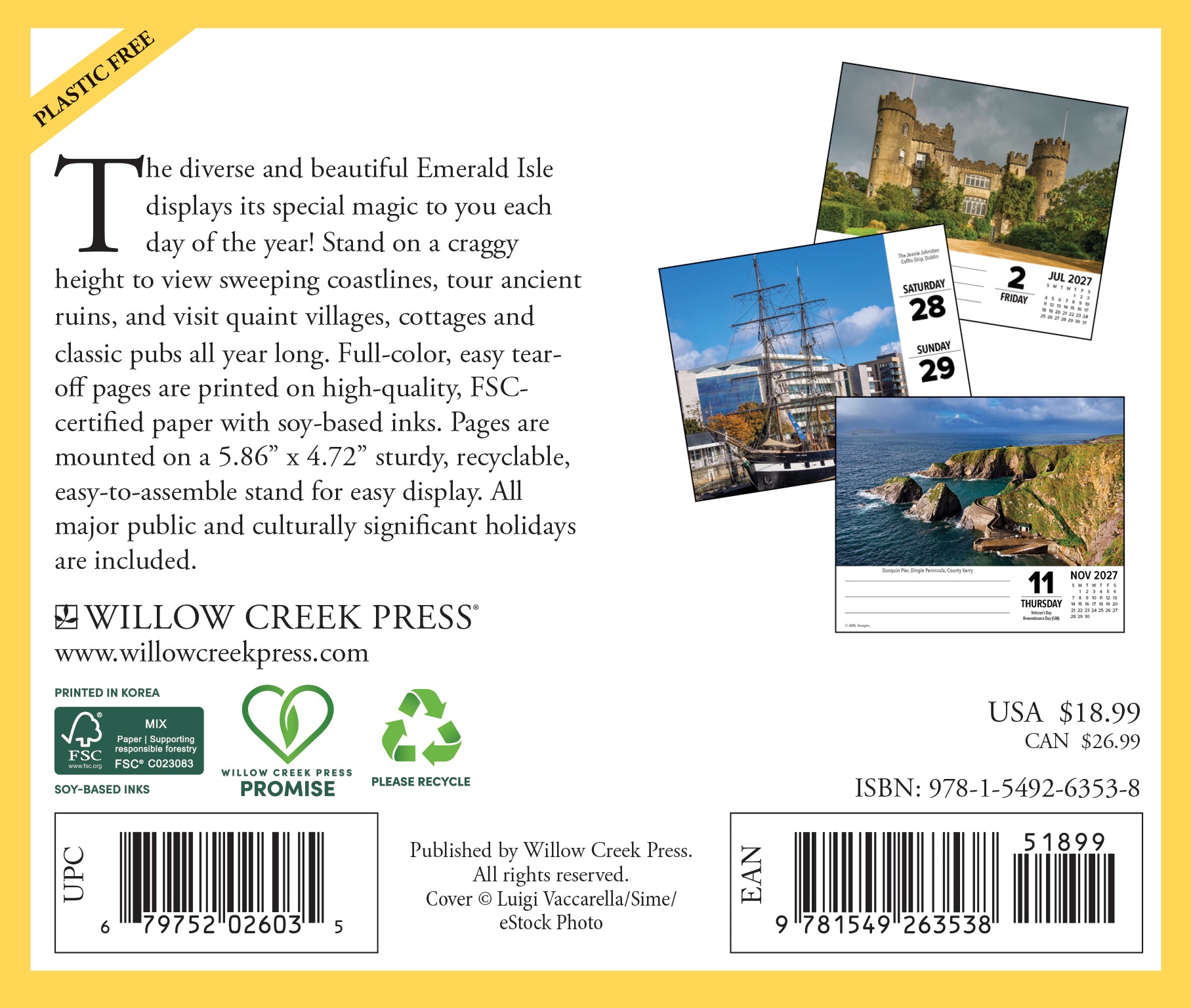 Willow Creek Press, Ireland 2027 Box Calendar