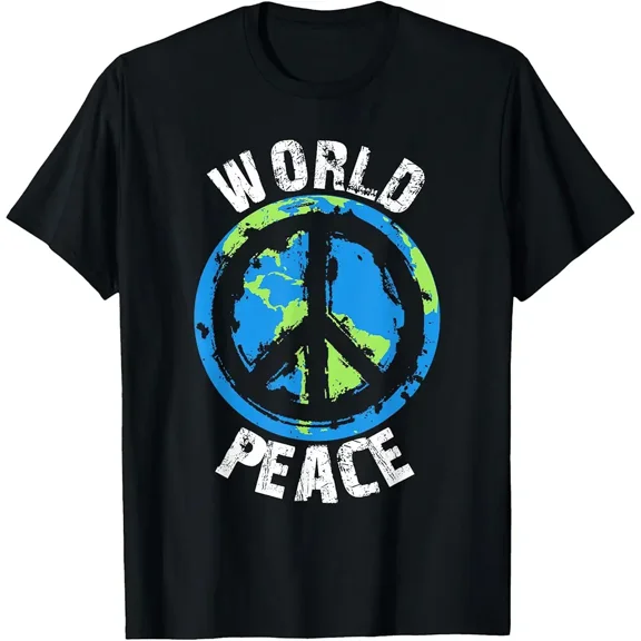 Global World Peace On Earth Harmony Symbol Graphic Gift Unisex T-Shirt up to Size 5XL