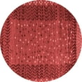 thumbnail image 1 of Ahgly Company Machine Washable Indoor Round Abstract Red Modern Area Rugs, 6' Round, 1 of 4