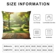 thumbnail image 5 of PINGXIXI Throw Pillow Cover Empty Wooden Foliage Outside Park Backdrop Blurred Nature Display Spring Textures Comfortable Linen Decorative Cushion Pillowcase for Chair, 5 of 5