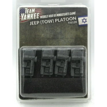 Team Yankee TIS120 Jeep (TOW) Platoon (4 Vehicles) Plastic Gaming Miniatures