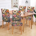 thumbnail image 2 of Yayeee 4 Pack Dining Chair Covers Stretch Parson Chairs Slipcovers Seat Protector, Large Colorful Flowers, 2 of 6