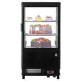 thumbnail image 1 of YUSAZENS ABS & Double Tempered Glass Countertop 1-Door Refrigerated Display Case, 58L Mini Fridge for Cake Dessert Drink Black, 1 of 9