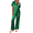 Green, variant on Ekouaer Women's Silk Pajamas Set Short Sleeve Satin Pjs 2 Piece Soft Loungewear with Pants Button Down Sleepwear