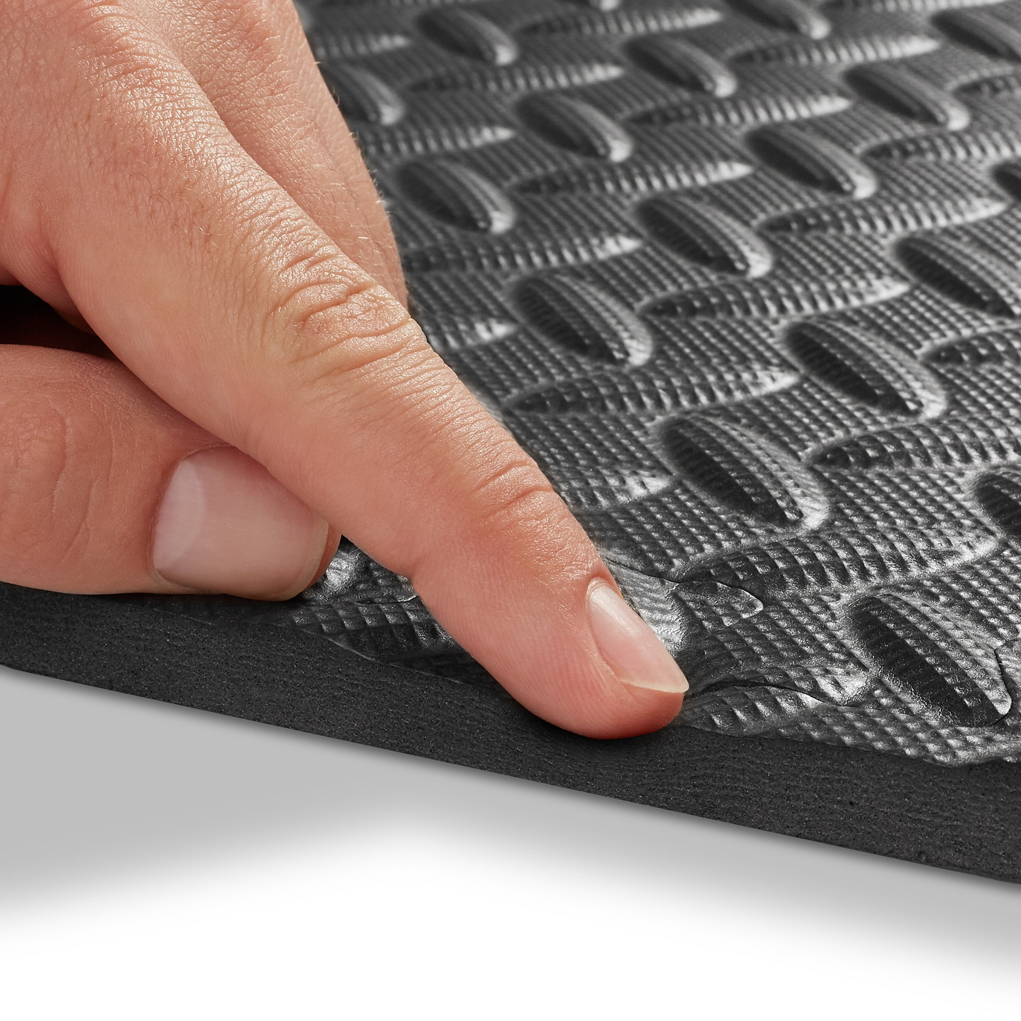 Philosophy Gym Pack of 30 Exercise Flooring Mats - 24 x 24 Inch Foam Rubber Interlocking Puzzle Floor Tiles - Black