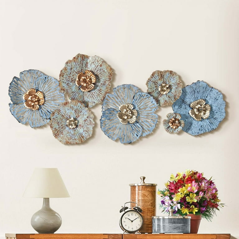 Wall Decor Metallic Wire Layer Flower Sculpture Contemporary Hanging Accent  Art 3D Floral, 1 unit - Fred Meyer