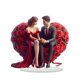 thumbnail image 2 of Yunuuuoa Valentine's Day Acrylic Standing Signboard Decorations Romantic Couple Butterfly Ornament for Home Office Desk Tabletop Party Gift Decoration, 2 of 6
