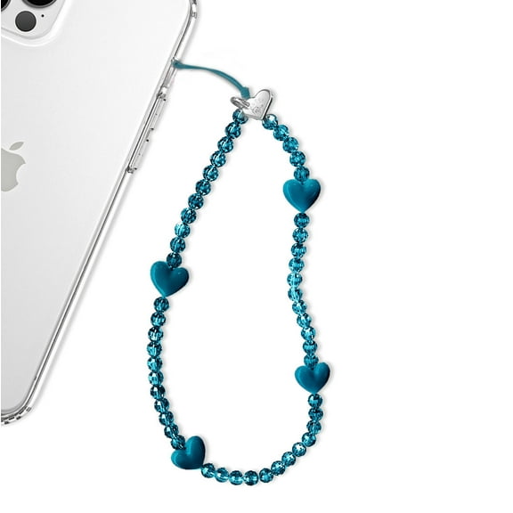 Velvet Caviar Phone Charm - Navy Blue Hearts