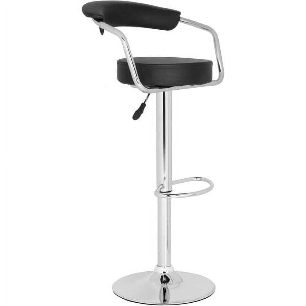 SAFAVIEH Angus Contemporary 39.4" Swivel Bar Stool, Black