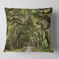 thumbnail image 1 of Live Oak Tunnel - Photography Throw Pillow - 18x18, 1 of 1