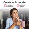 thumbnail image 5 of Omniware Teaz Cafe 18 oz Classic Mug, Set of 4 - Vintage-Inspired Stoneware Coffee Cups, Retro Diner Aesthetic, Rustic Drinkware, Dishwasher Safe, Ideal for Tea or Espresso (Pink), 5 of 7