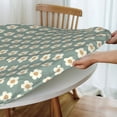 thumbnail image 4 of Ferns Sage Green Round Fitted Table Cloth Cover, Round Fitted Tablecloth with Elastic, Table Cloth RoundCover, Elastic Tablecloth for RoundTables, Fits 36" - 44" Tables, Small, 4 of 6