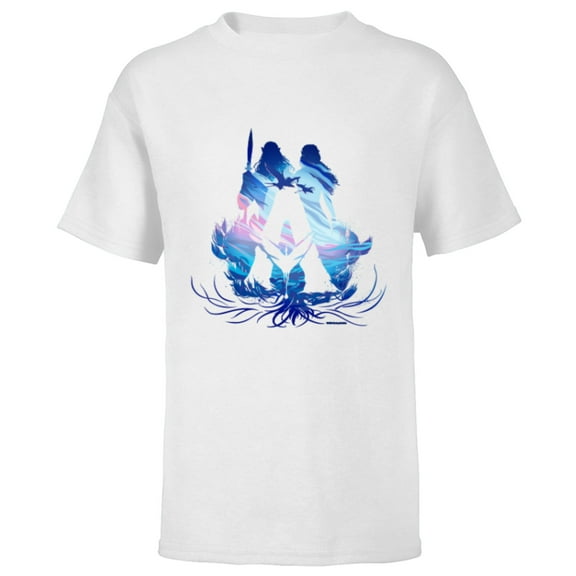 Avatar: The Way of Water Avatar A Logo Banshee Illustrated - Short Sleeve T-Shirt for Kids - Customized-White