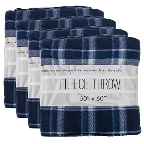 Trailmaker, 24 Pack of Bulk Fleece Throw Blankets for Wedding Favors