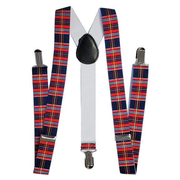 Men's Scottish Plaid Adjustable Suspenders