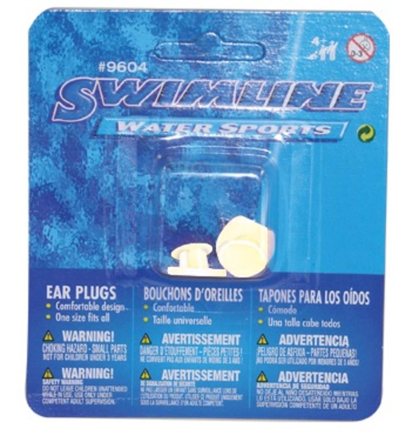 OneSizeFitsAll White Molded Ear Plugs Swimming Pool and Water