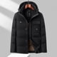 thumbnail image 3 of Chaquetas de invierno para hombre 2024, nueva ropa de diseñador, ropa gruesa y cálida de protección contra el frío, relleno de ganso de primera calidad, ropa de abrigo adecuada para, 3 of 4