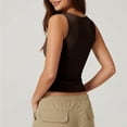 thumbnail image 5 of RKSTN Sleeveless Workout Tops for Women Square Neck Tank Tops for Women Stretch Flattering Athletic Gym Summer Outfits for Women（Brown ,XL), 5 of 5