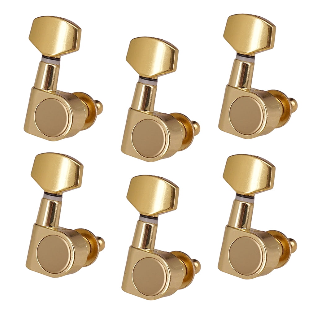 6 Pieces Electric Guitar String Button Tuning Key Pegs Closed Knobs 6R