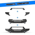 thumbnail image 3 of Modular Front Bumper w/2 x Side Wing and Bull Bar For 2022 2023 2024 Toyota Tundra w/6" Light Bar + D Shackles, 3 of 13