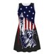 thumbnail image 3 of Día de la Independencia Imprimir Mujer Moda Verano Casual Sexy Verano Sin mangas Cuello redondo Vestido Pompotops  ghjkhdj3522, 3 of 4