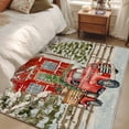 thumbnail image 4 of 4'x6' Area Rugs, Christmas Truck Indoor Outdoor Area Rug for Living Room Bedroom, Grey Watercolor Xmas Tree Snowflake Washable Bathroom Rugs Kitchen Floor Carpet Mats Home Decor Aesthetic, 4 of 8