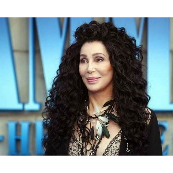 Cher in black outfit smiles for cameras 24x36 Poster