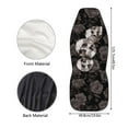 thumbnail image 6 of Binienty Gothic Floral Skull Car Seat Covers Set Of 2 Elastic Fabric Front Bucket Seat Covers Halloween Stretch Seats Protector Universal Fit Car Interior Decor, 6 of 8