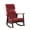 Red, variant on ACME Raina Faux Leather Upholstered Rocking Chair in Dark Brown and Espresso