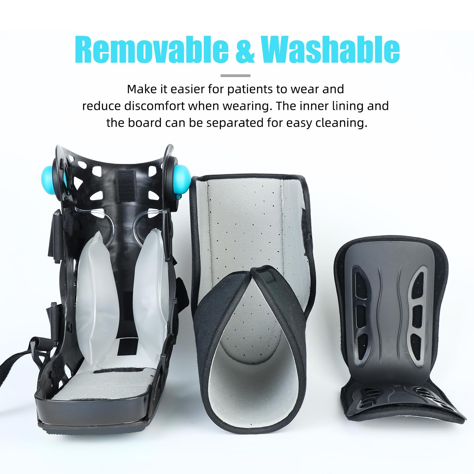 Offloading Walking Boot Inflatable Walker Fracture Boot for Heel or Ankle Pain Medical Short Air Cam Walker Brace for Sprained, Fracture, Plantar Fasciitis, Achilles Tendon Injury, Ulcerations
