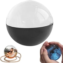 2.7" Memory Orb, 3D Crystal Ball Digital Photo Album, Customizable Christmas Ornament Decoration, DIY Gift for Anniversary, Birthday (Black)
