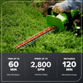 thumbnail image 3 of Greenworks 24V 22" Cordless Laser Cut Hedge Trimmer, 4.0Ah USB Battery and Charger Included, 3 of 9
