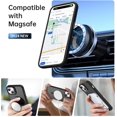 thumbnail image 2 of Magnetic for iPhone 15 Case with Screen Protector, Built-in Metal Camera Kickstand,[Compatible with Magsafe] [Wireless Charging] Matte Protective Phone Cover 6.1" for Men Women Girls - Black, 2 of 14