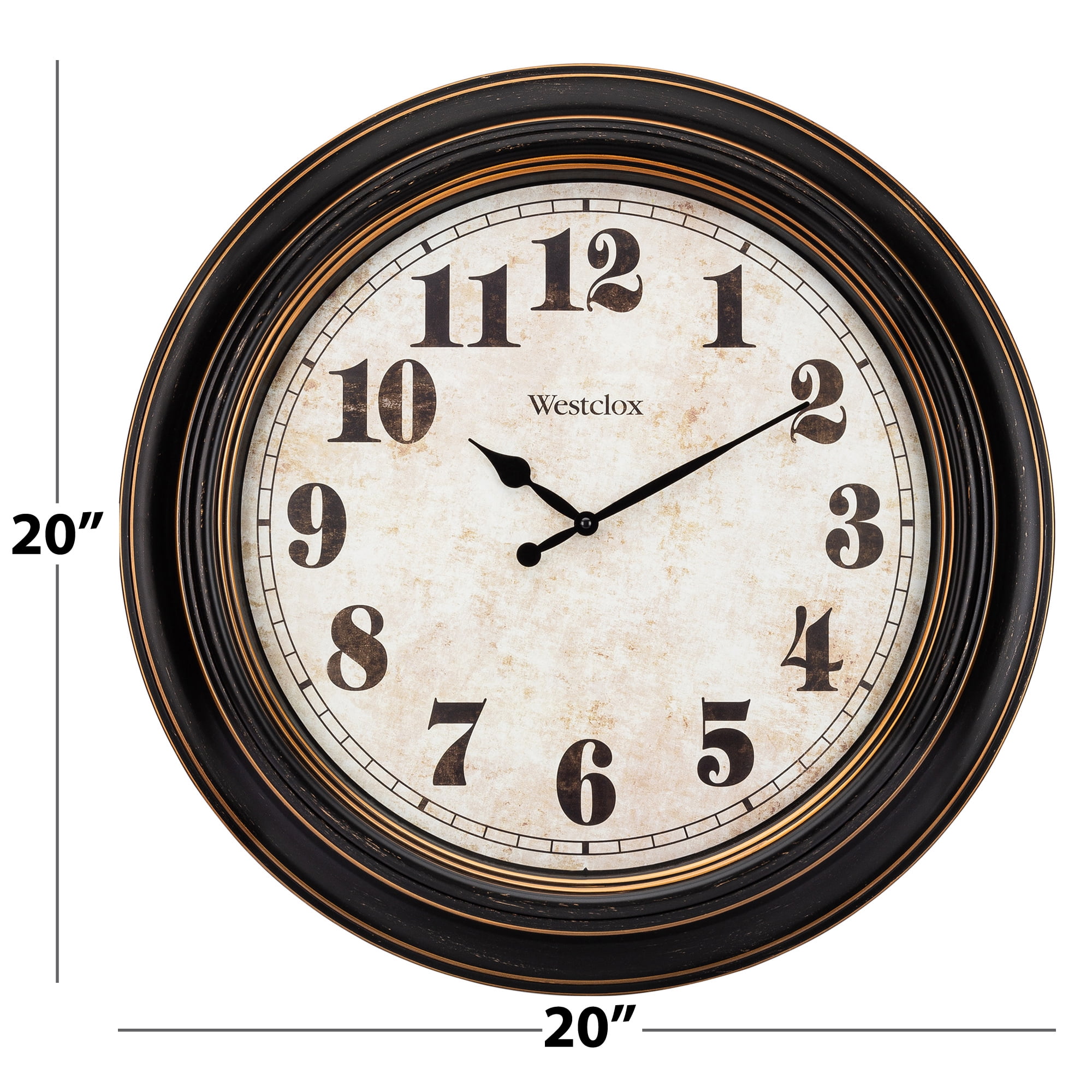 Westclox Large Bronze Traditional Wall Clock – Model# 32213-20WM