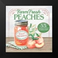 thumbnail image 2 of Mollie B. 12x12 Black Modern Framed Museum Art Print Titled - Farm Fresh Peaches, 2 of 5
